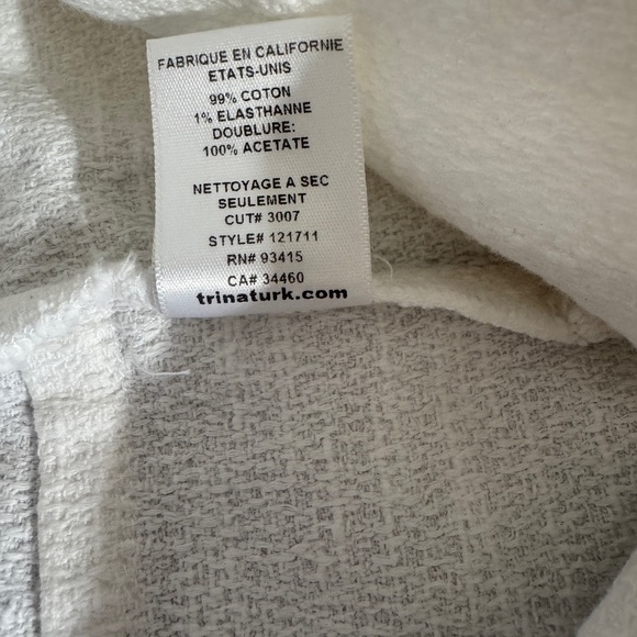 Trina Turk ivory tweed dress shorts. Size 4. GUC. - Picture 5 of 5